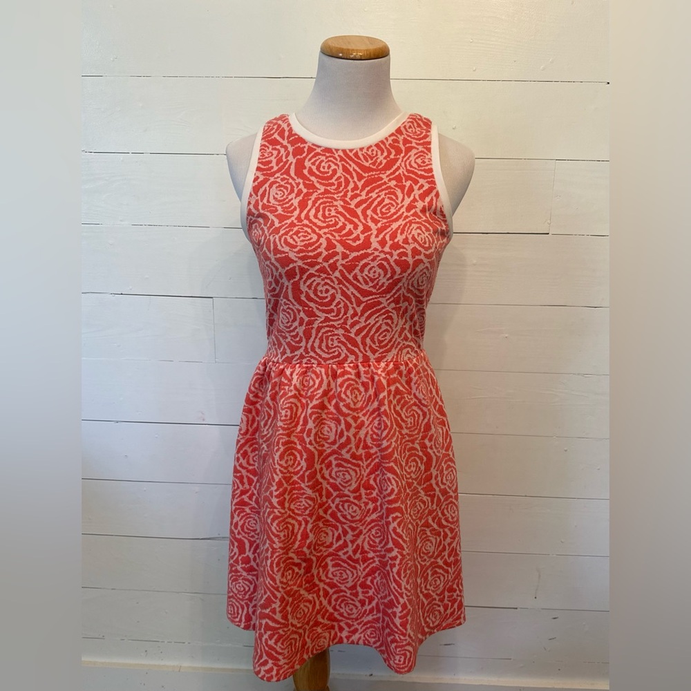 Charming Charlie Coral Textured Dress Floral